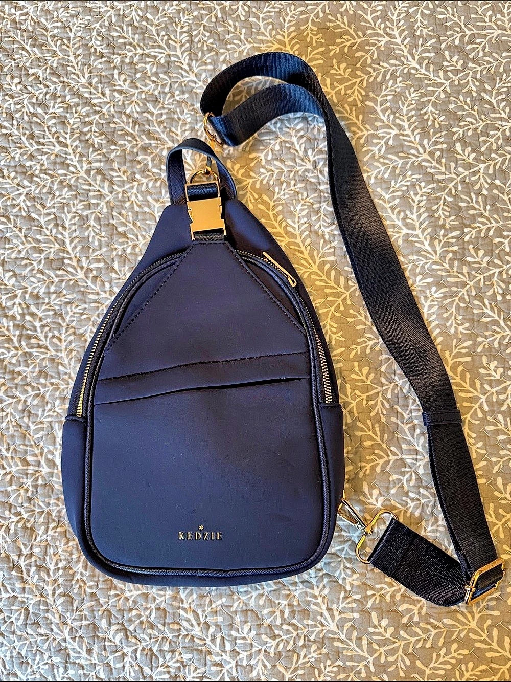 Kedzie Sloane Sling Black Crossbody Bag NWOT